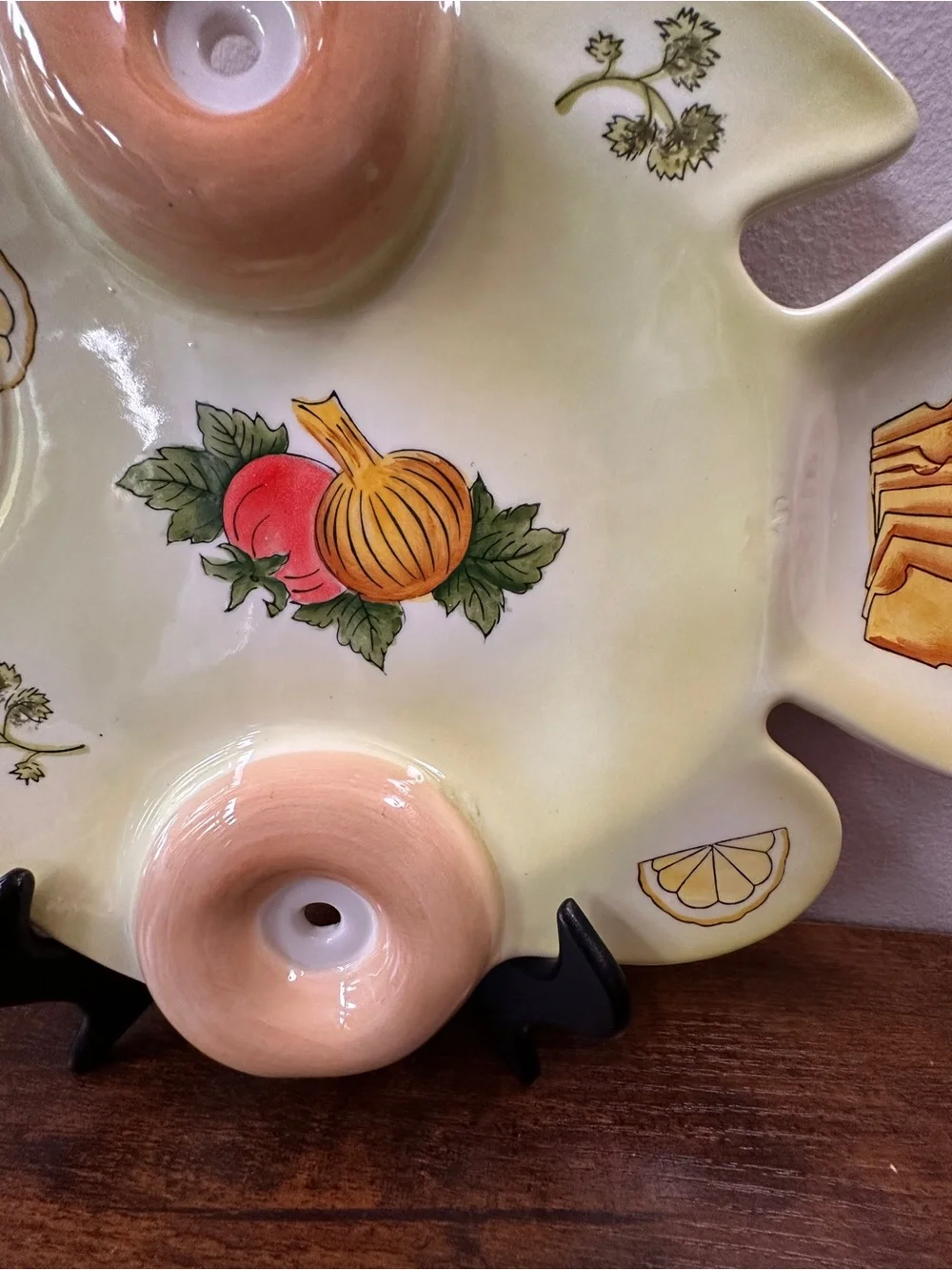 Rare Vintage MCM Ceramic Fish Serving Platter – Bagels, Lox & Cheese Tray